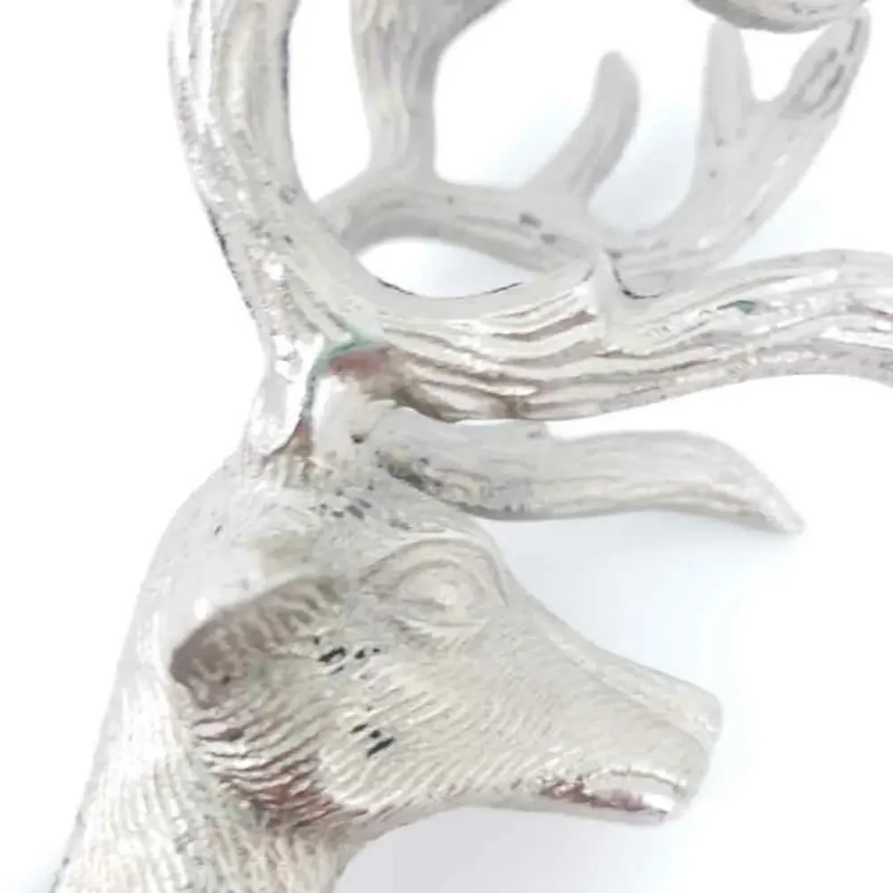 Metal Deer Hook Silver Wall Decoration Antlers 11.5